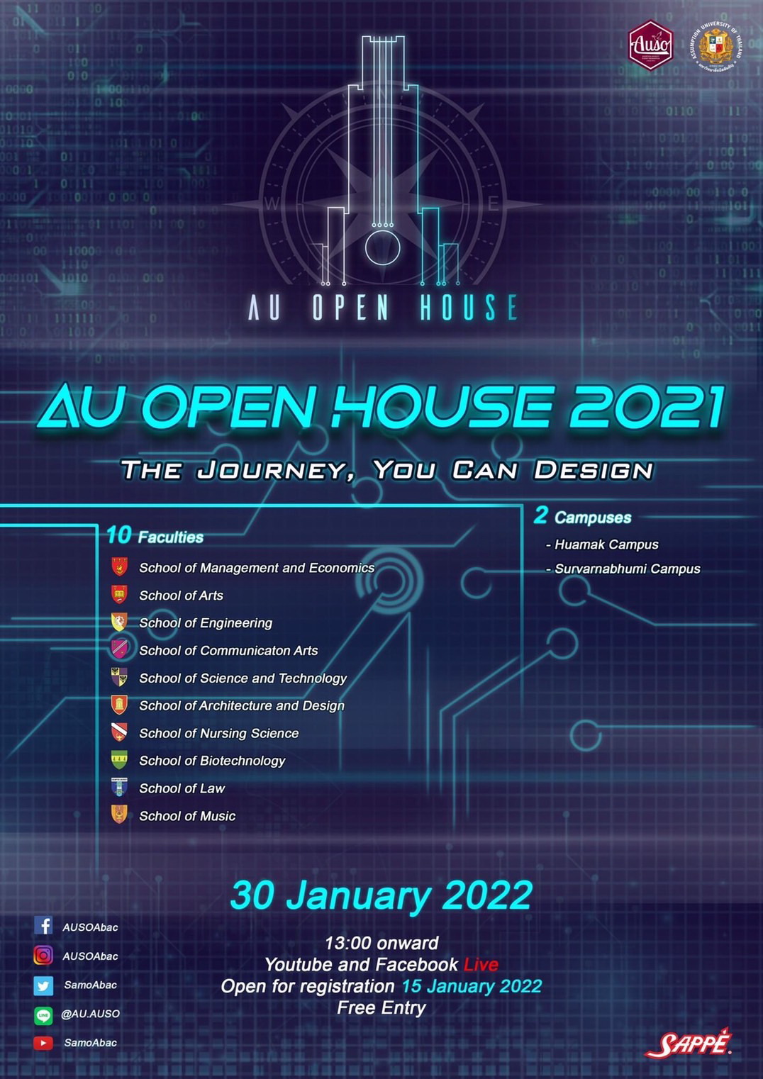 AU Open House 2021 “The Journey, You Can Design!” (Online)