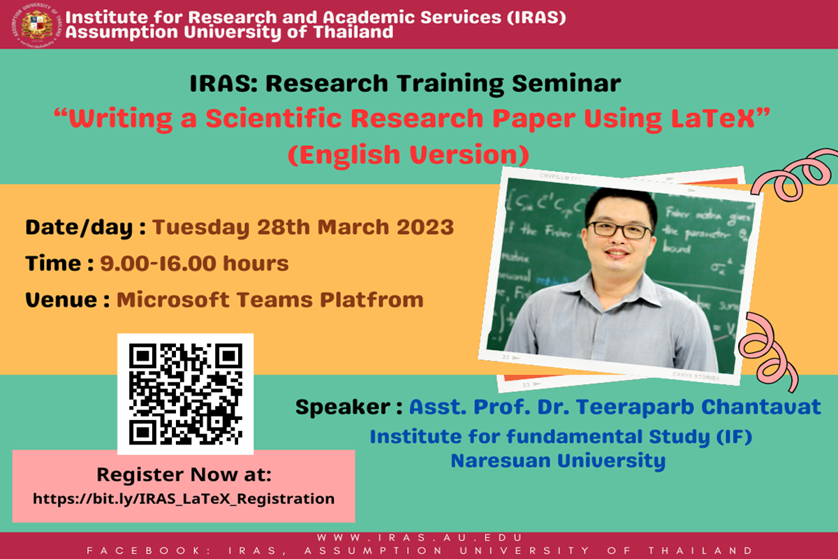 Research Training Seminar on “Writing a Scientific Research Paper using LaTeX”
