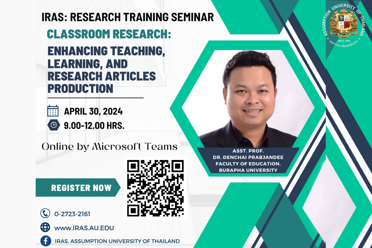 Research Training Seminar on “Classroom Research: Enhancing Teaching, Learning, and Research Articles Production”