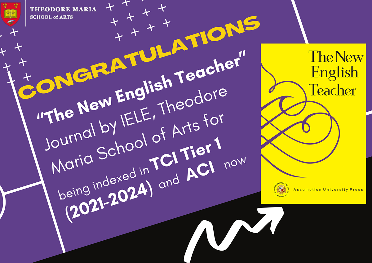 Congratulations to the New English Teacher Journal for making it into TCI Tier 1